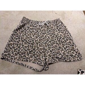 🐆 EGREIS Leopard Print drawstring pajama shorts with pockets Glamcore Size L